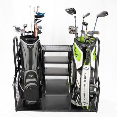Dual Golf Bag Storage Rack