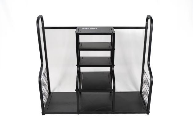 GolfBays Dual Golf Bag Storage Organizer - garage golf organizer