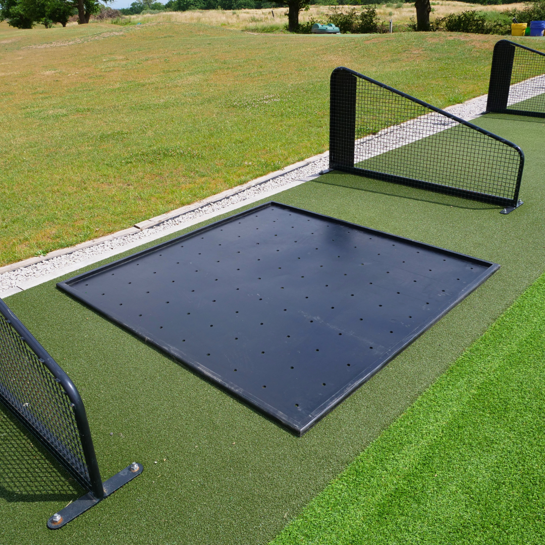 GolfBays Rubber Base for 4'11" x 4'11" Golf Mat (5'9" x 5'9") - anti-slip golf mat base