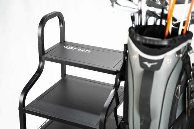 GolfBays Single Golf Bag Storage Organizer - golf bag organizer