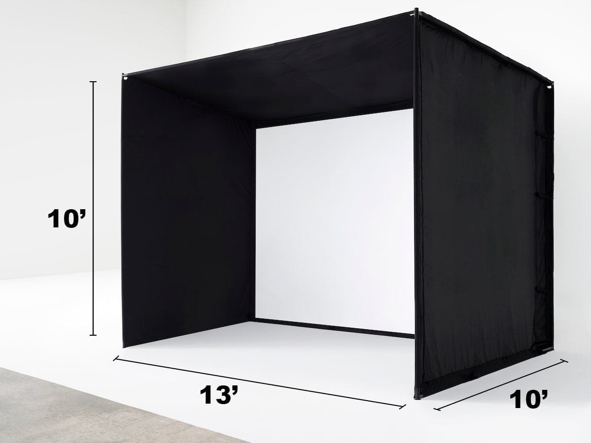 SkyTrak Golf Simulator Enclosure - High Impact Home Studio Bay - golf simulator frame